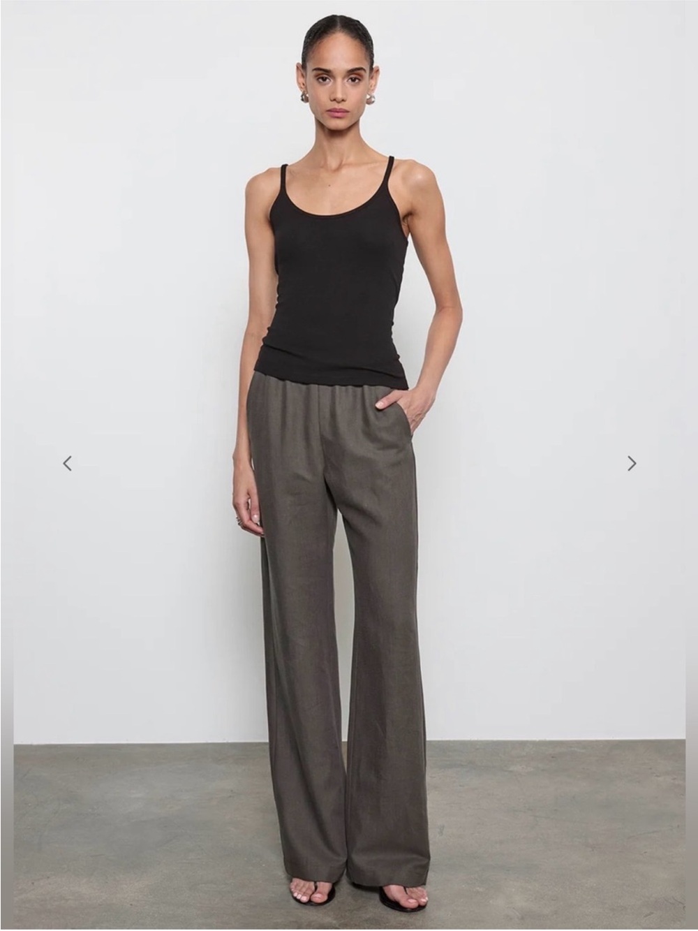 NWT Enza Costa Twill Everywhere Pant Elastic Trousers Pants Iron 1 Small